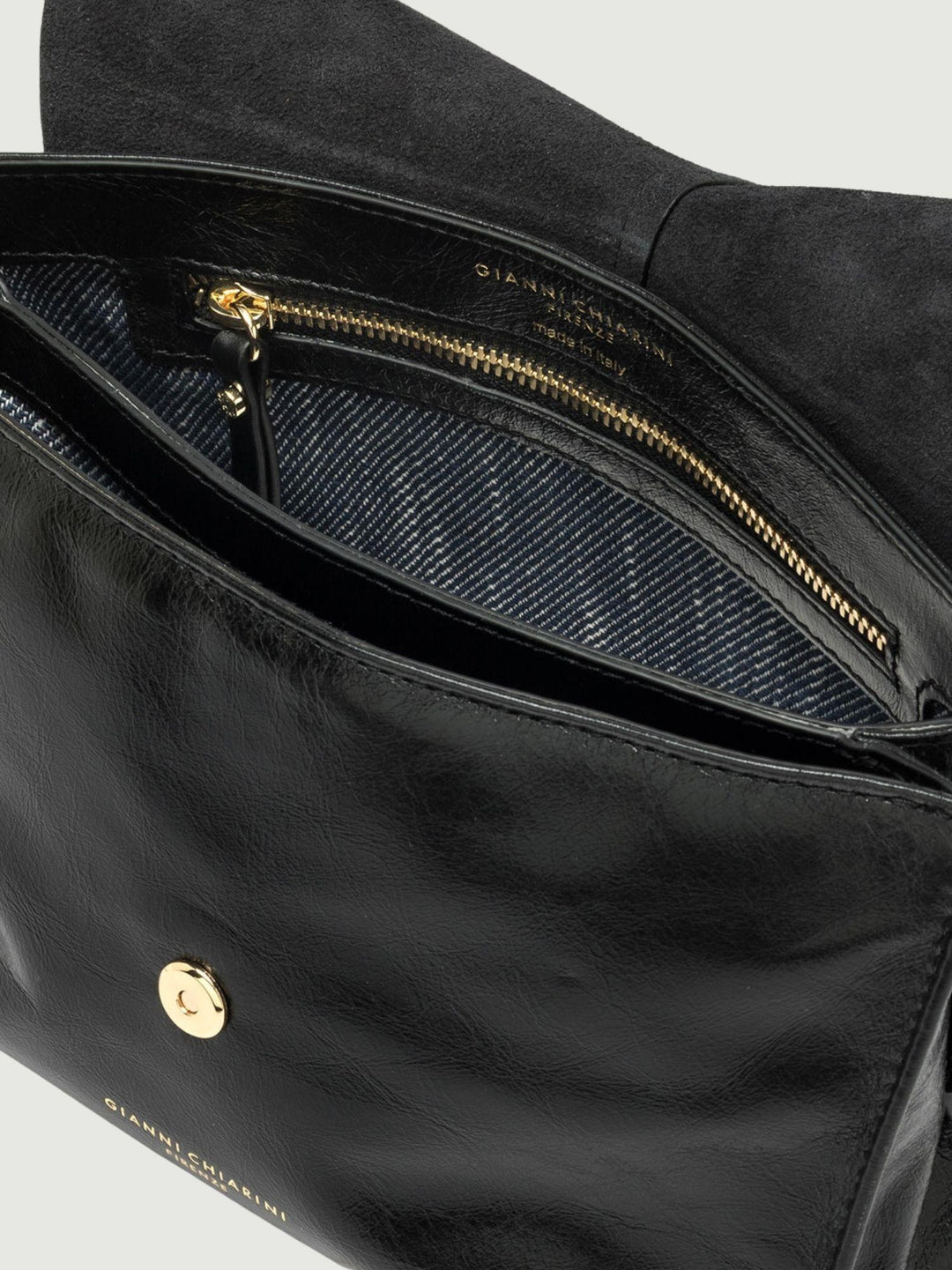 BORSA DIVA IN PELLE NERA BS 11940 RALPH 001 GIANNI CHIARINI 