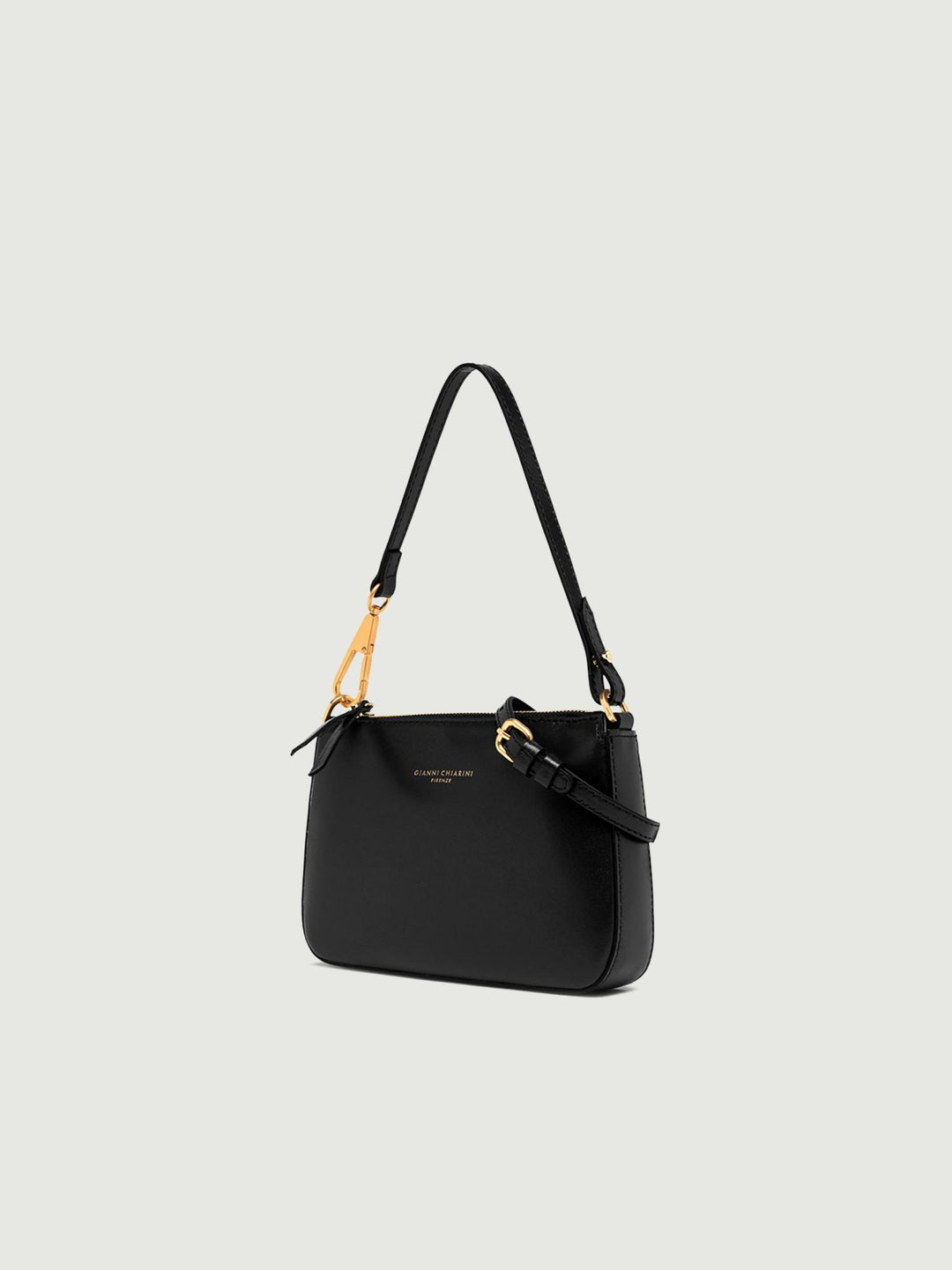 Borsa a spalla Brooke in pelle liscia nera 9700 PRCK 001 GIANNI CHIARINI 