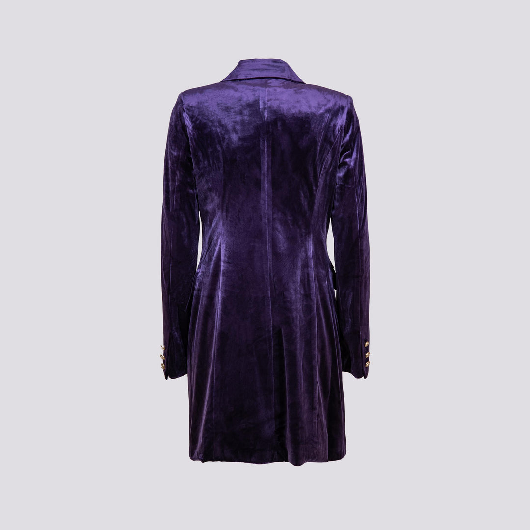 Cappottino doppiopetto in velluto viola V2020 VIOLA ANDREA MORANDO 
