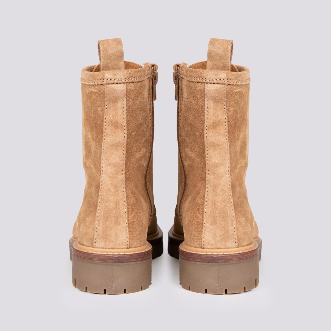 ANFIBIO CON LACCI IN CAMOSCIO BEIGE 2610 SILK CAMMELLO ALPE 