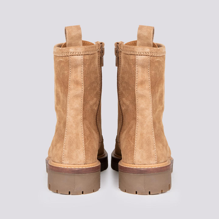 ANFIBIO CON LACCI IN CAMOSCIO BEIGE 2610 SILK CAMMELLO ALPE 