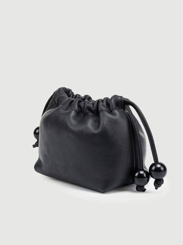 POCHETTE BON BON IN PELLE NERA BONBONNEW NERO BIMOR 