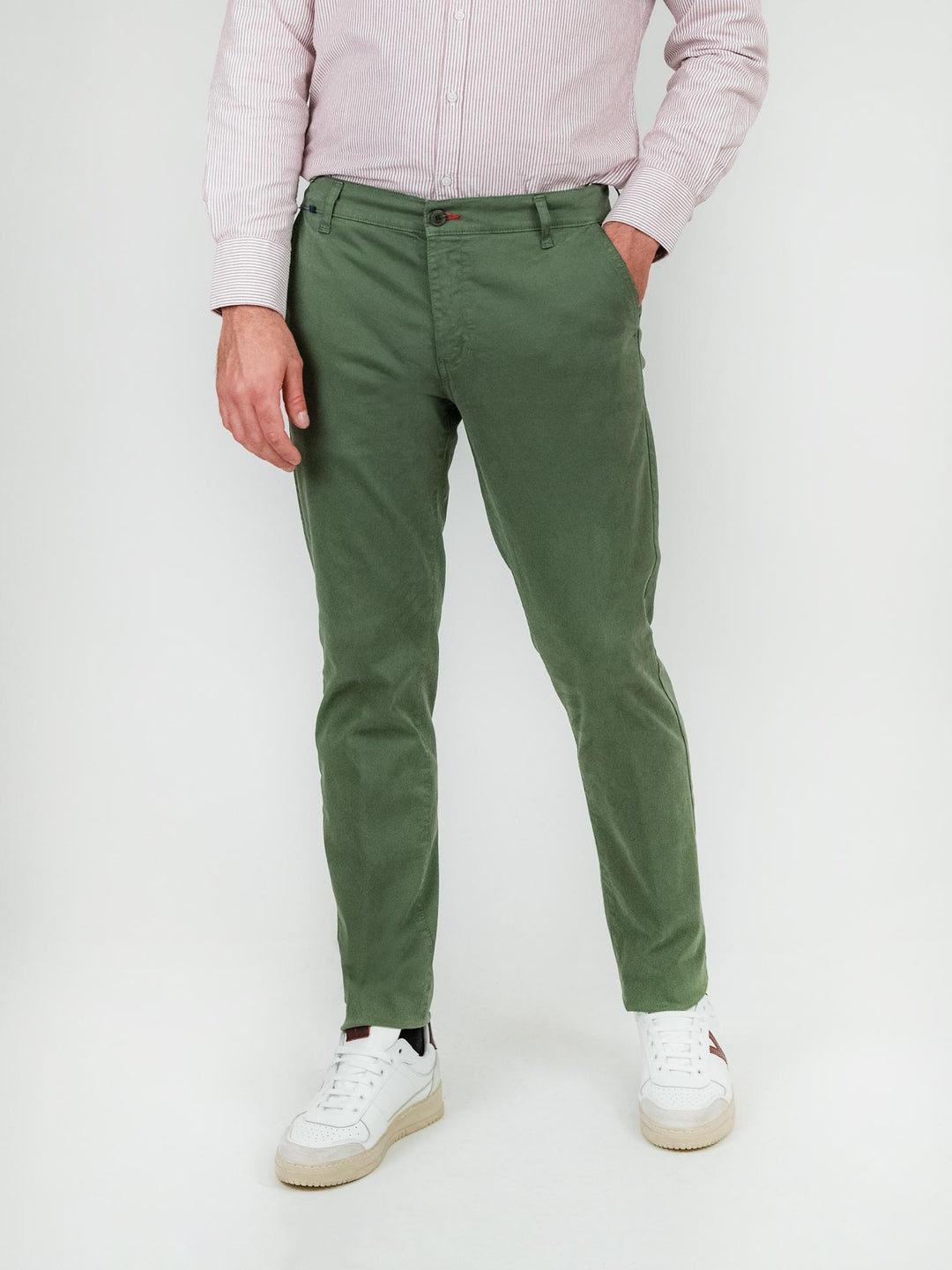 PANTALONE CHINOS VERDE SCURO 75903TO SALVIA ANDREA MORANDO 