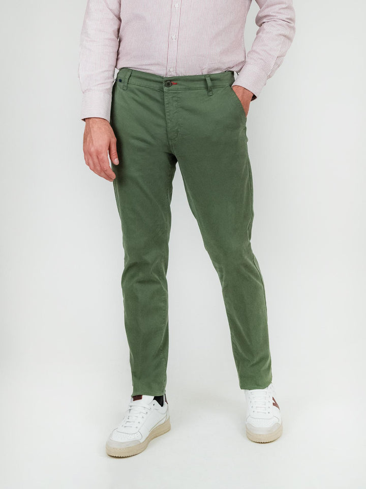 PANTALONE CHINOS VERDE SCURO 75903TO SALVIA ANDREA MORANDO 