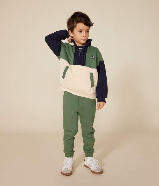 Maglia multicolor con mezza cerniera in tessuto felpato A0B9O 01 PETIT BATEAU 