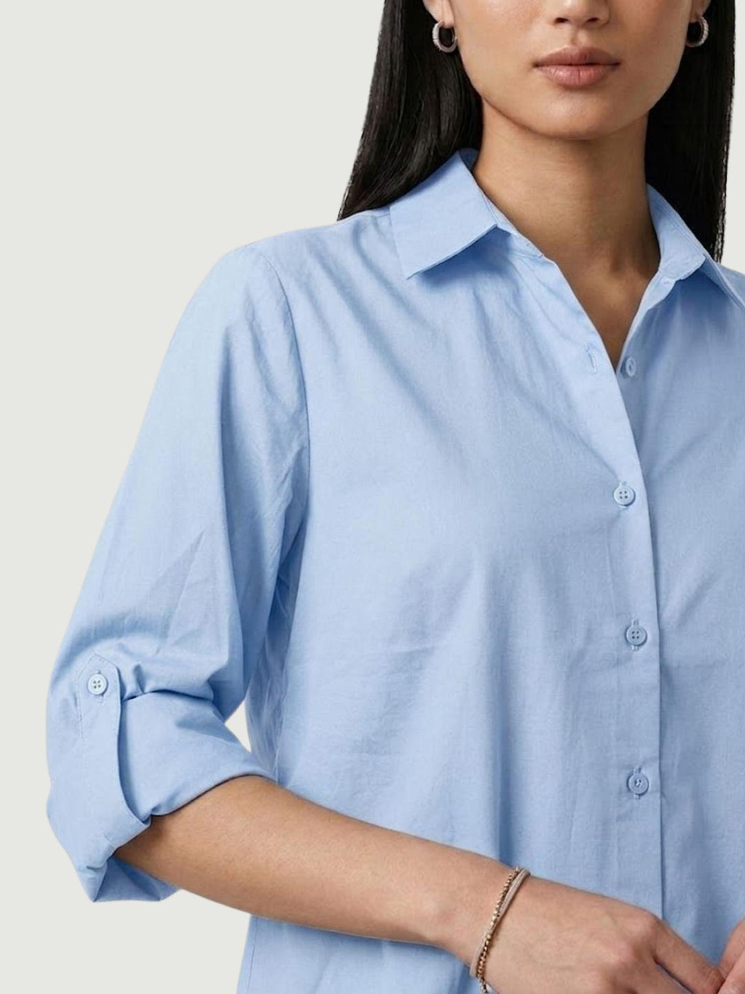 Camicia in cotone azzurro M796/221 152 ANDREA MORANDO 