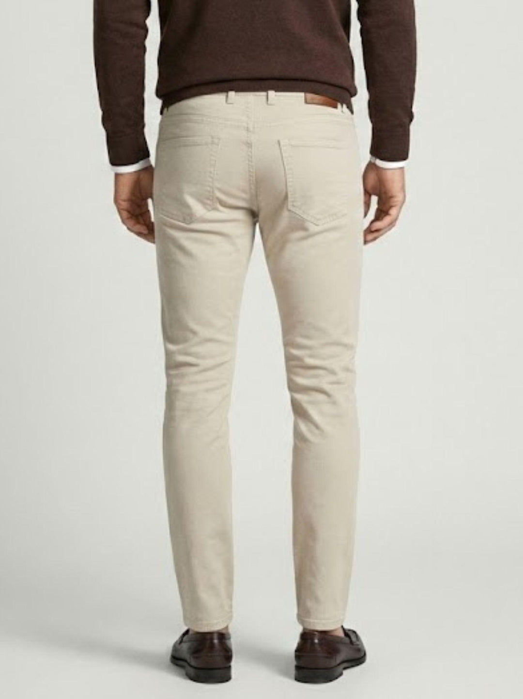 Pantalone cinque tasche in cotone beige 7607GB BEIGE ANDREA MORANDO 