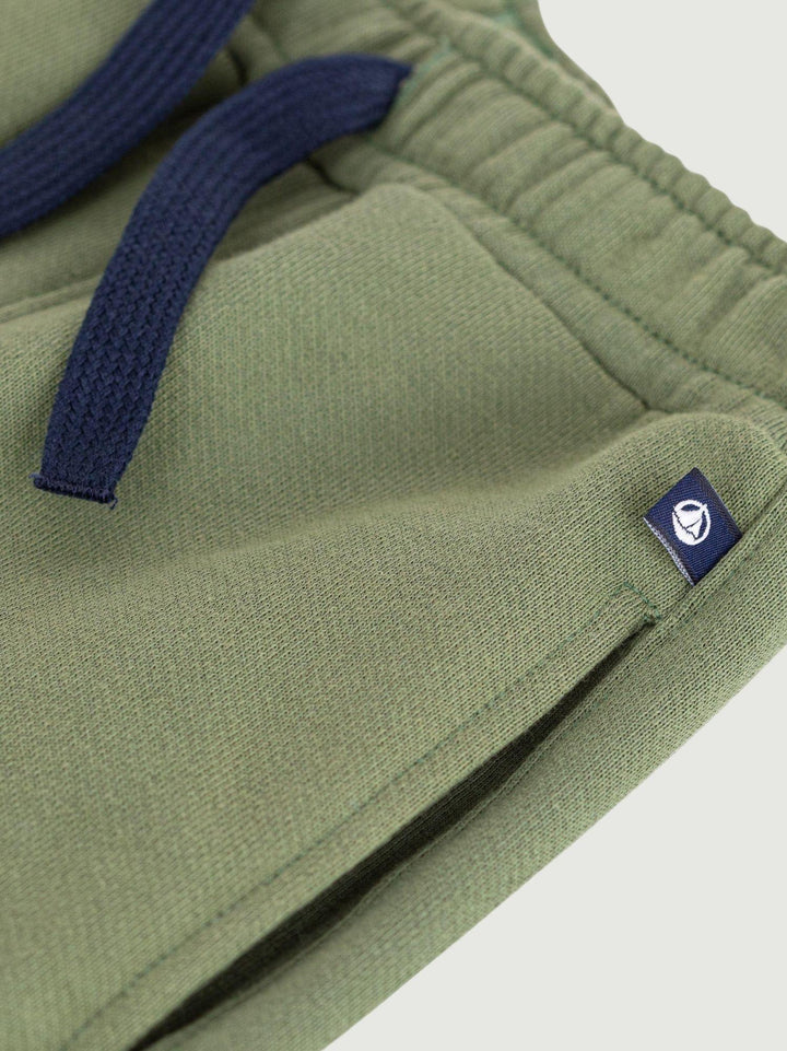Pantaloni felpati in cotone verdi A0F53 02 PETIT BATEAU 