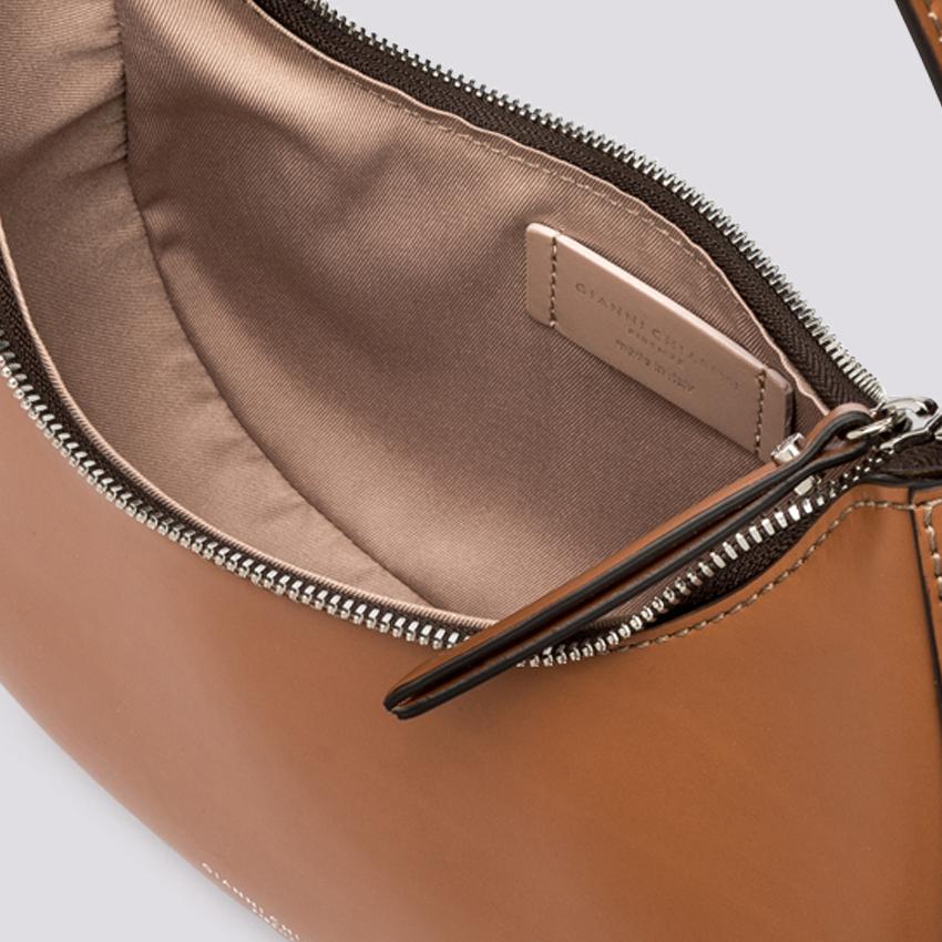 BORSA Bianca in PELLE spazzolata nocciola BS 10426 CALF-NA 2908 GIANNI CHIARINI 
