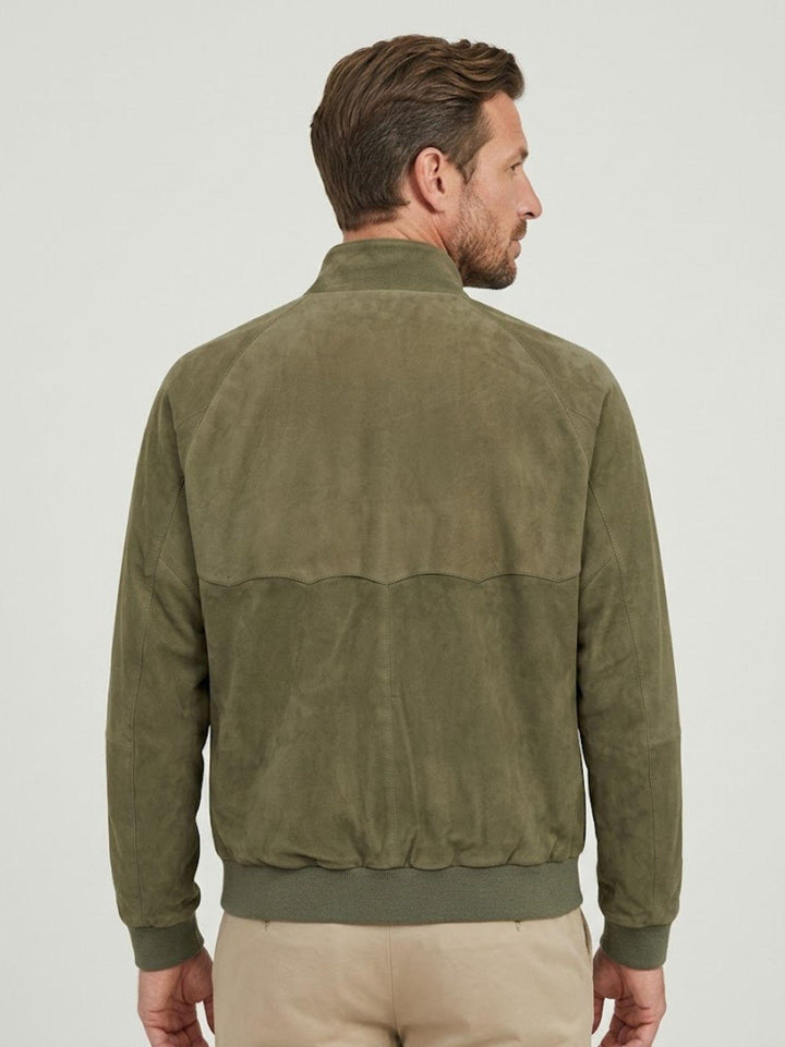 Giacca G9 in pelle scamosciata Light Green BRCPS0939 6014 BARACUTA 