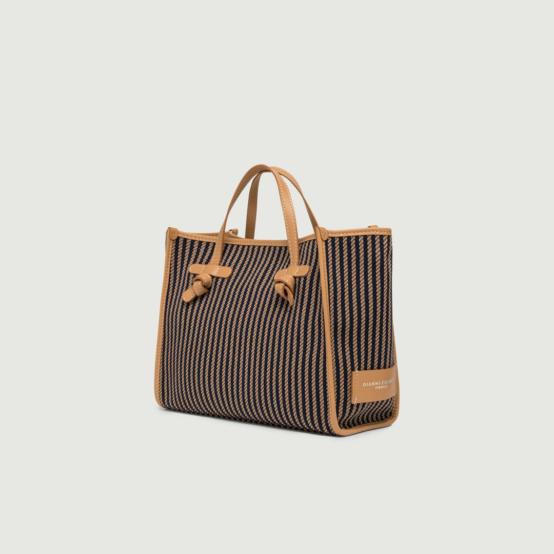 BORSA SHOPPING MISS MARCELLA IN PELLE E TESSUTO BS 9752/24PE CAB 12212 GIANNI CHIARINI 