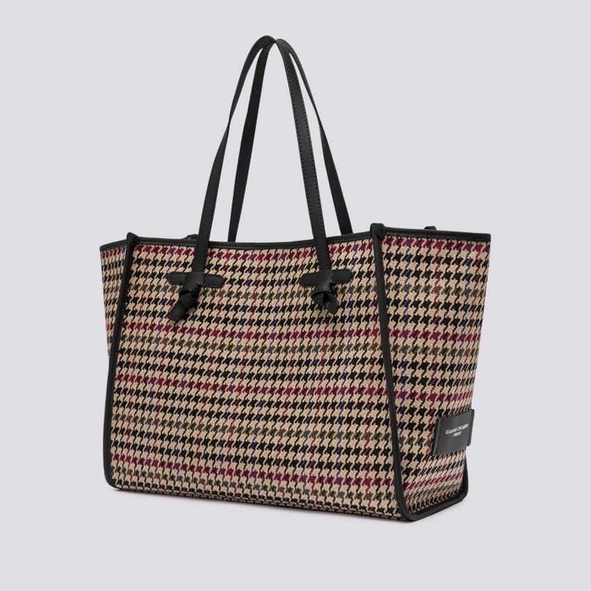 SHOPPING MARCELLA IN TESSUTO PIED DE POULE MILITARE BS 6850/23AI NWCL 11883 GIANNI CHIARINI 
