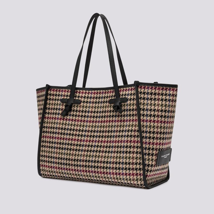 SHOPPING MARCELLA IN TESSUTO PIED DE POULE MILITARE BS 6850/23AI NWCL 11883 GIANNI CHIARINI 