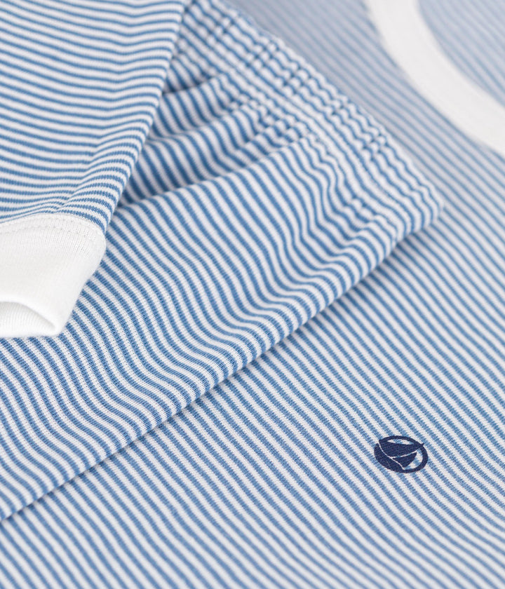 Pigiama a righe blu in cotone A0BOR 01 PETIT BATEAU 