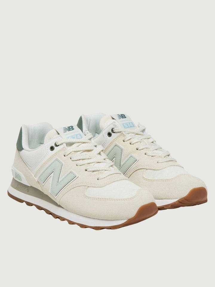 Sneaker 574 con inserti in verde WL574CGR B NEW BALANCE 