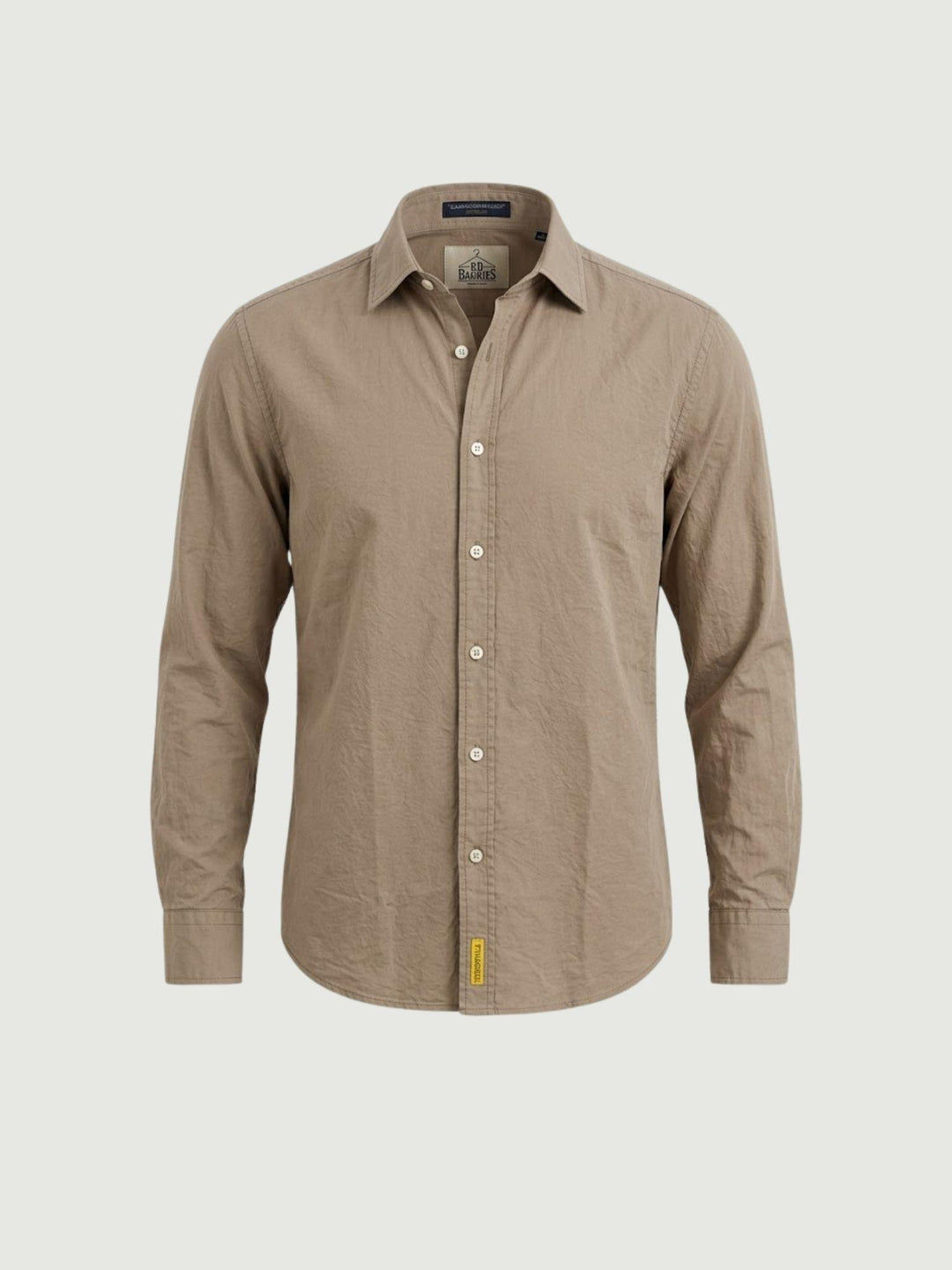 Camicia Brad  in mussola di cotone nocciola BRAD/TC171 M04 BAGGIES 