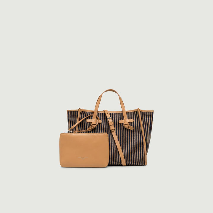 BORSA SHOPPING MISS MARCELLA IN PELLE E TESSUTO BS 9752/24PE CAB 12212 GIANNI CHIARINI 