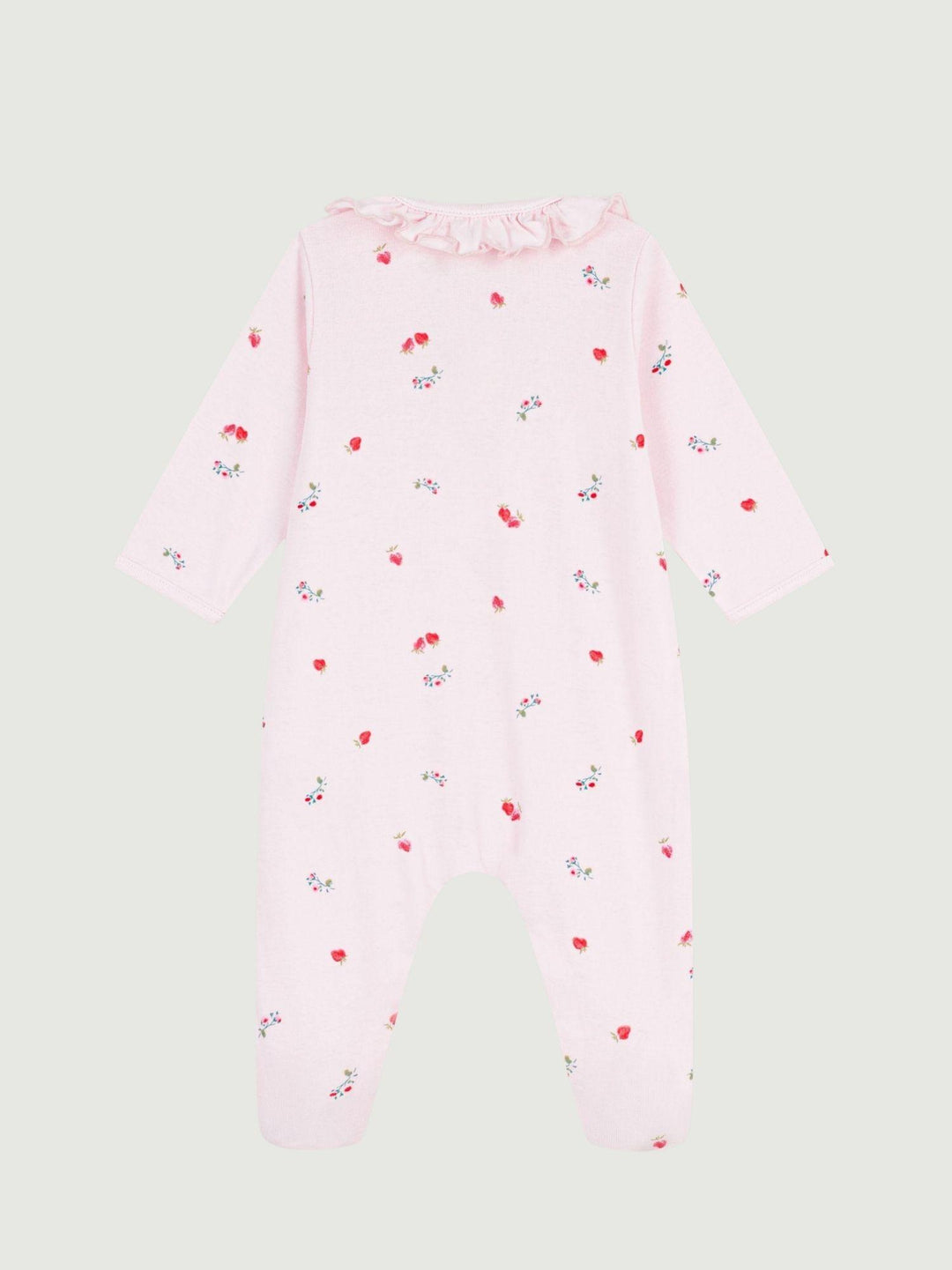 Tutina con piedini in cotone con stampa floreale A0F2T 01 PETIT BATEAU 