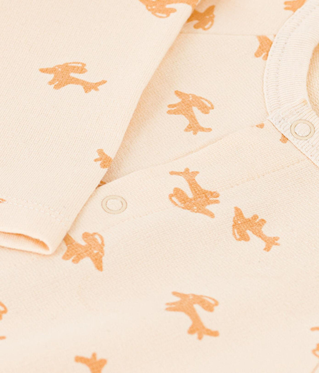 TUTINA LUNGA IN TESSUTO FELPATO LEGGERO PER BEBÈ A085R 01 PETIT BATEAU 