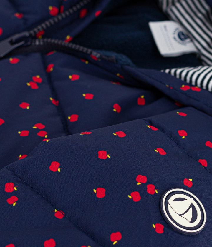 PIUMINO BLU STAMPA MELE A0DUD 01 PETIT BATEAU 