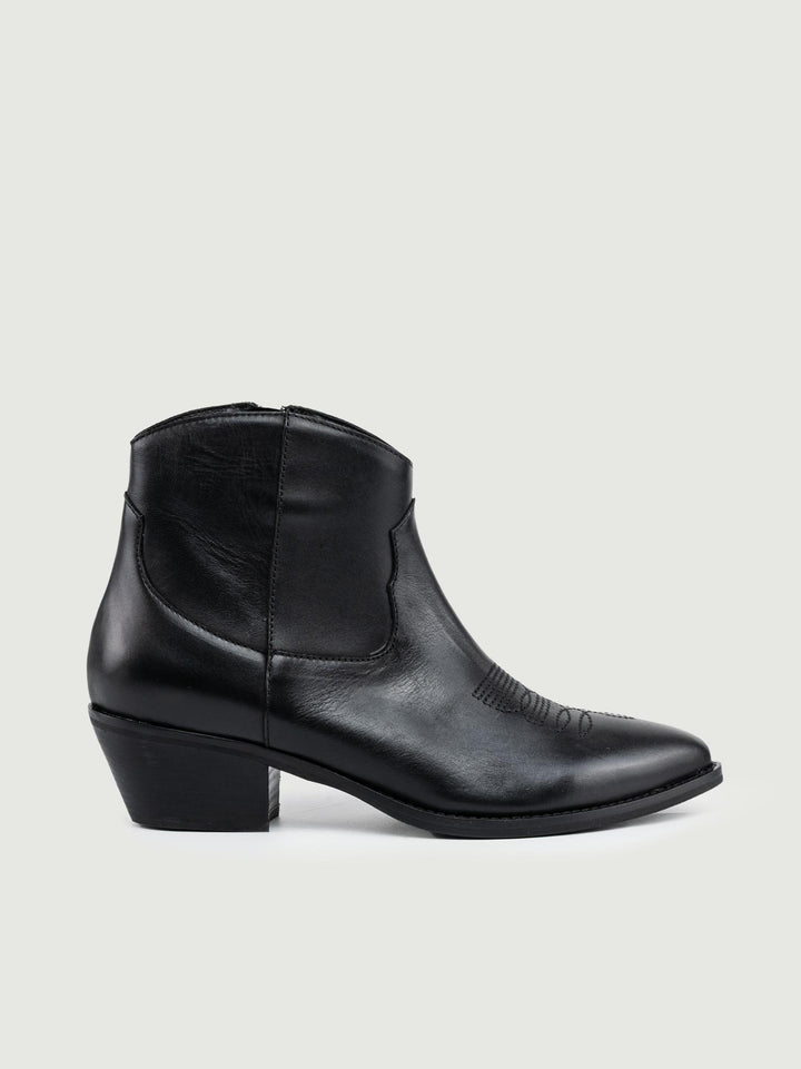 TEXANO IN PELLE  NERO 1914 CRUST-NERO ANDREA MORANDO 