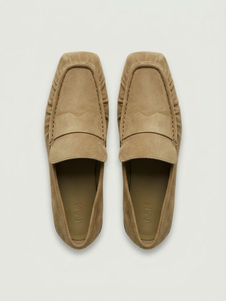 Mocassino Charlise in pelle scamosciata taupe 40102 TAUPE ANDREA MORANDO 