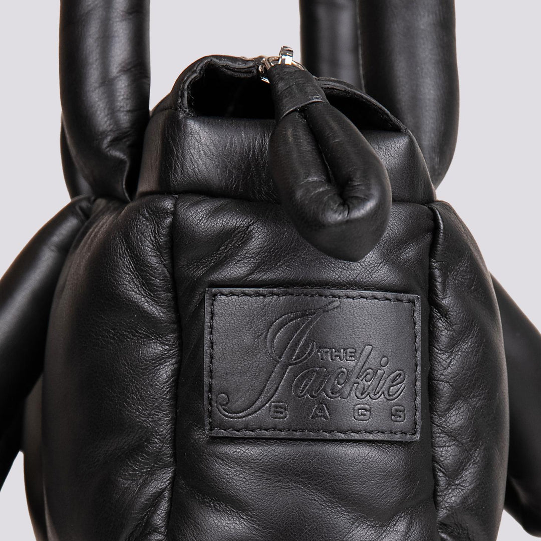 BORSA IN PELLE IMBOTTITA NERA MRLN 20 JACK LEATHER 