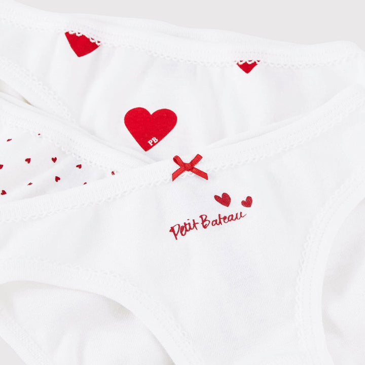 CONFEZIONE DA 3 SLIP MOTIVO CUORE A00FP 00 PETIT BATEAU 