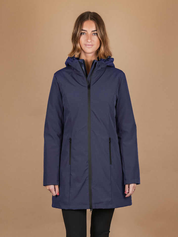 PARKA CON PIUMINO ESTRAIBILE IN TESSUTO TECNICO BLU 8950D BLU ANDREA MORANDO 