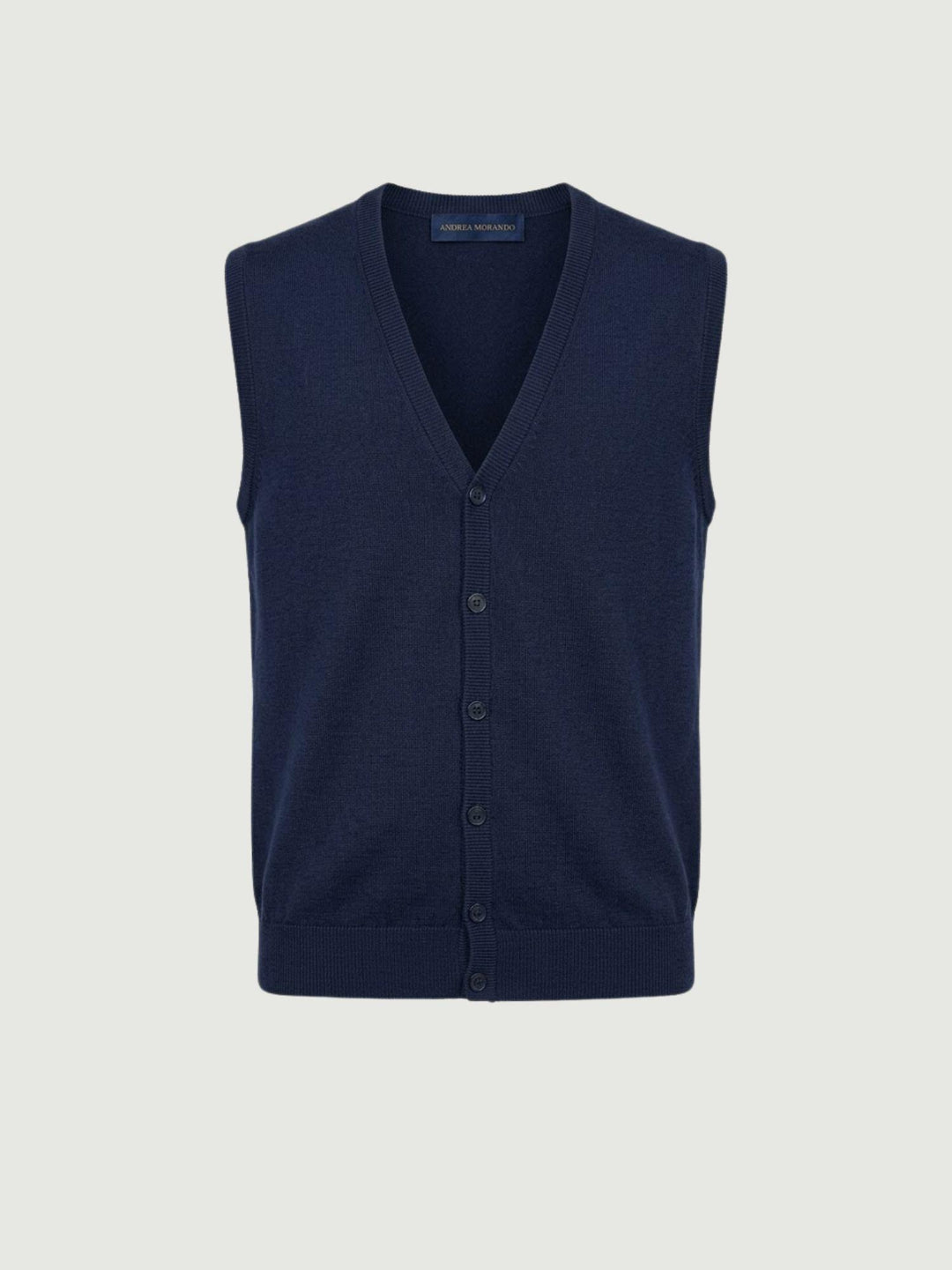 Gilet in maglina navy 3702900 215 ANDREA MORANDO 