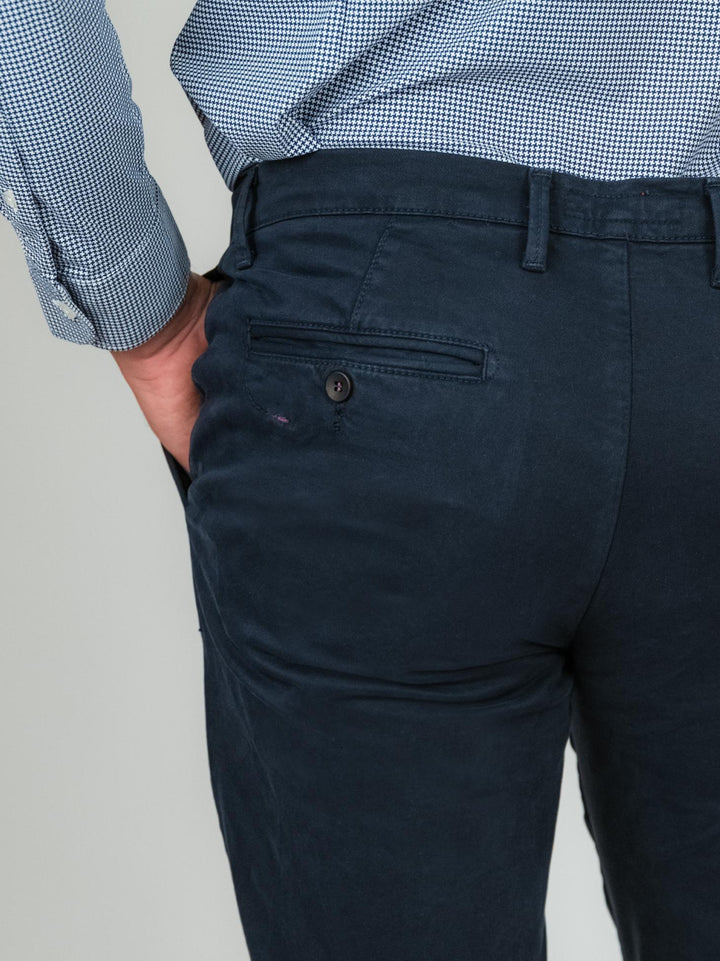 PANTALONE 4 TASCHE IN COTONE BLU P-KAPS-S224812 00111 ANDREA MORANDO 