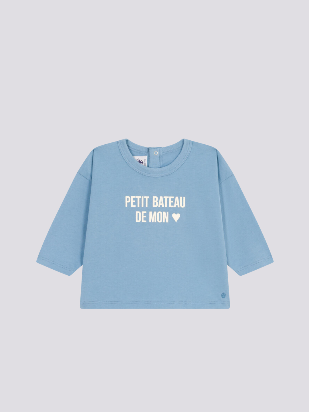 MAGLIA A MANICHE LUNGHE IN JERSEY A08G7 02 PETIT BATEAU 