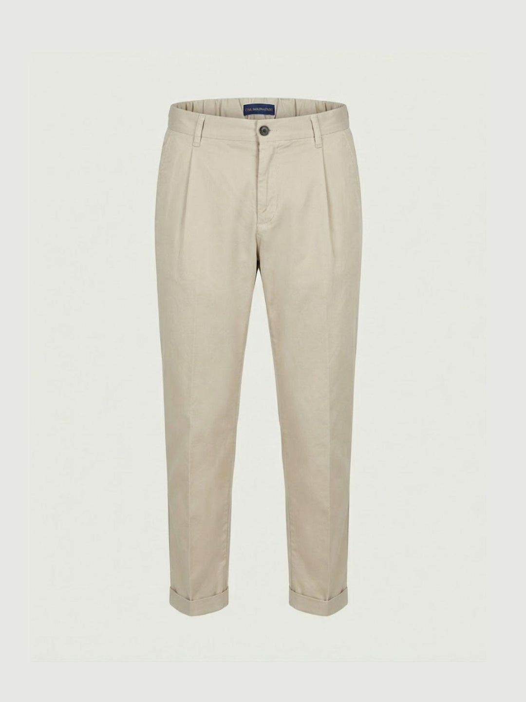 Pantalone con pinces in cotone beige 7676GB BEIGE ANDREA MORANDO 