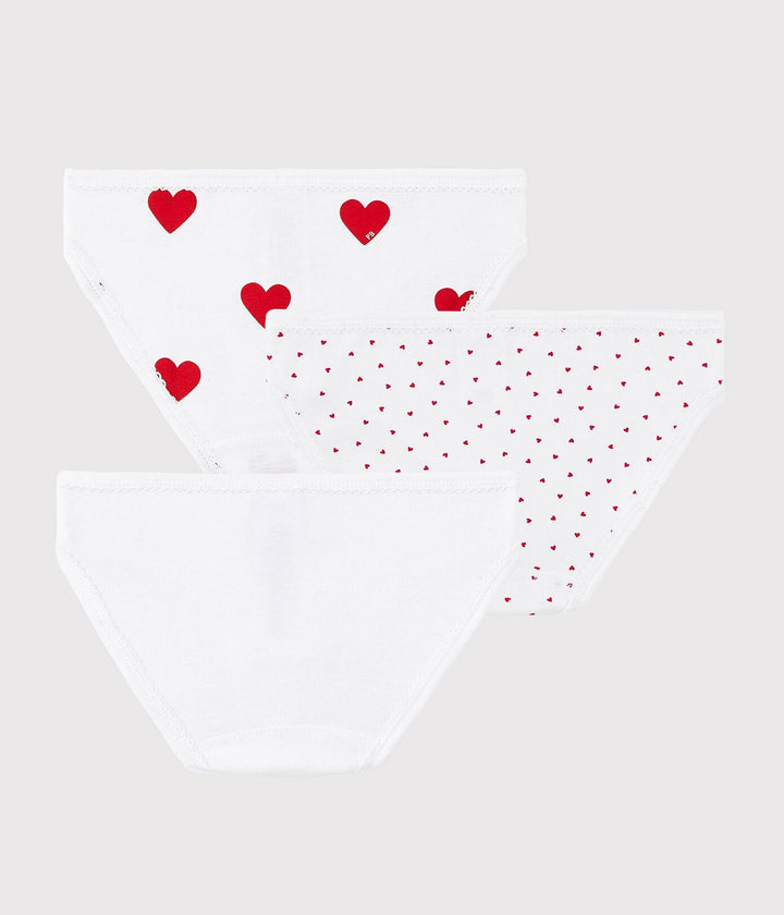 CONFEZIONE DA 3 SLIP MOTIVO CUORE A00FP 00 PETIT BATEAU 