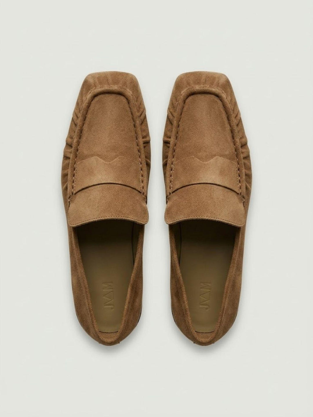 Mocassino Charlise in pelle scamosciata pecan 40102 BISCUIT ANDREA MORANDO 