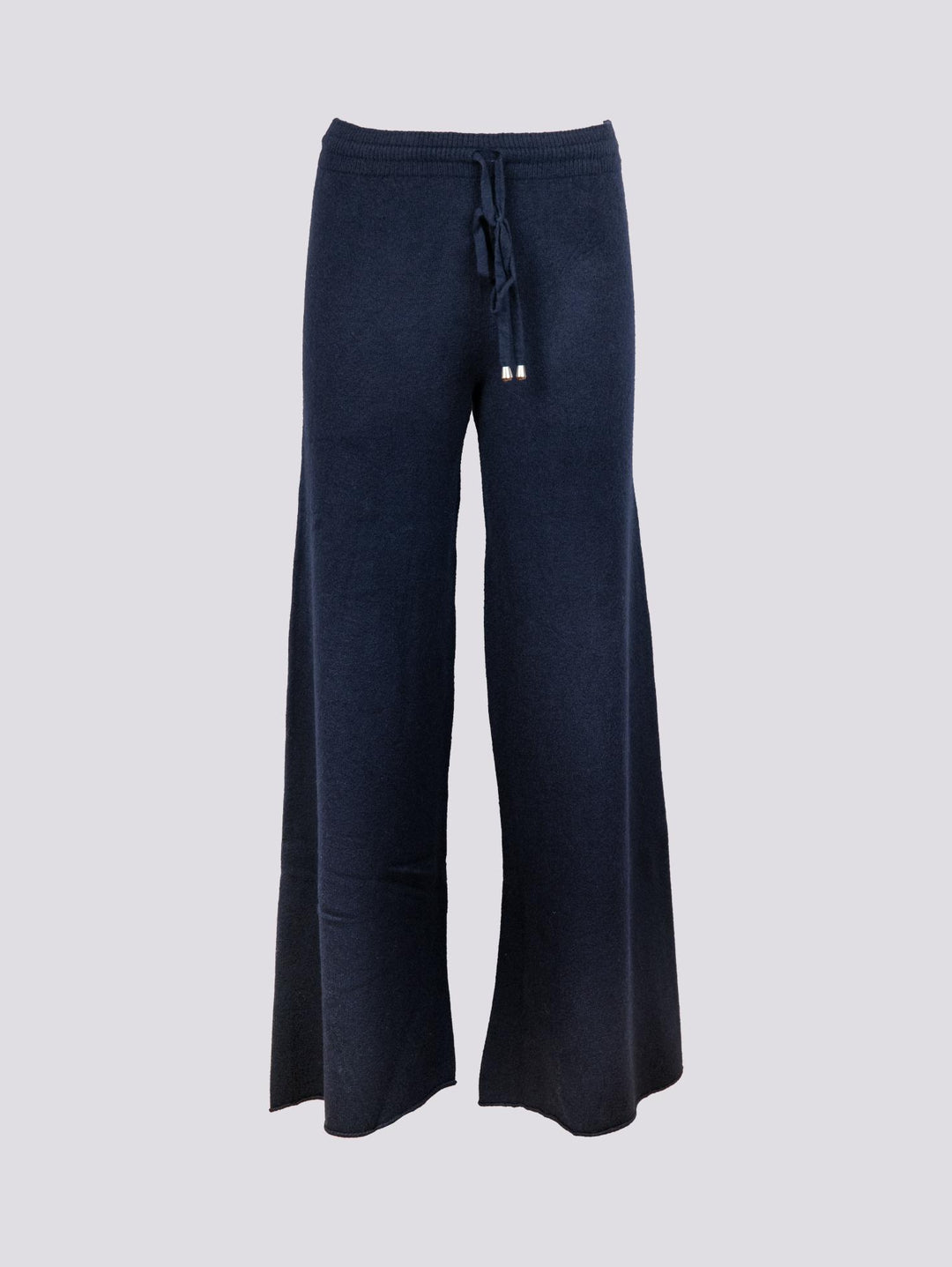 PANTALONE A PALAZZO IN MAGLIA BLU 0370/176 0115 BIMOR 