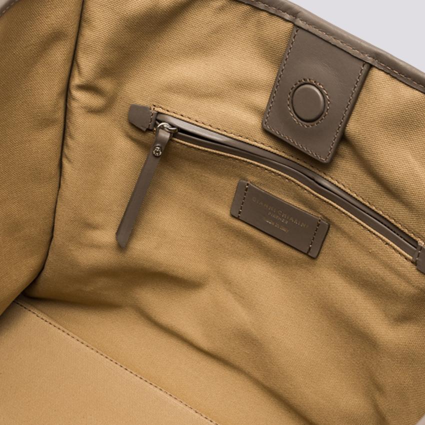 Shopping Marcella in camoscio grigio chiaro BS 9750/23AI CM-PL 9210 GIANNI CHIARINI 
