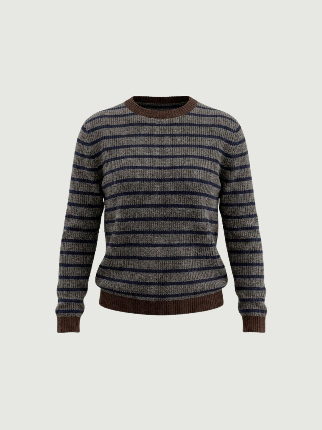 MAGLIA GRIGIO A RIGHE BLU 10848 MORO ANDREA MORANDO 
