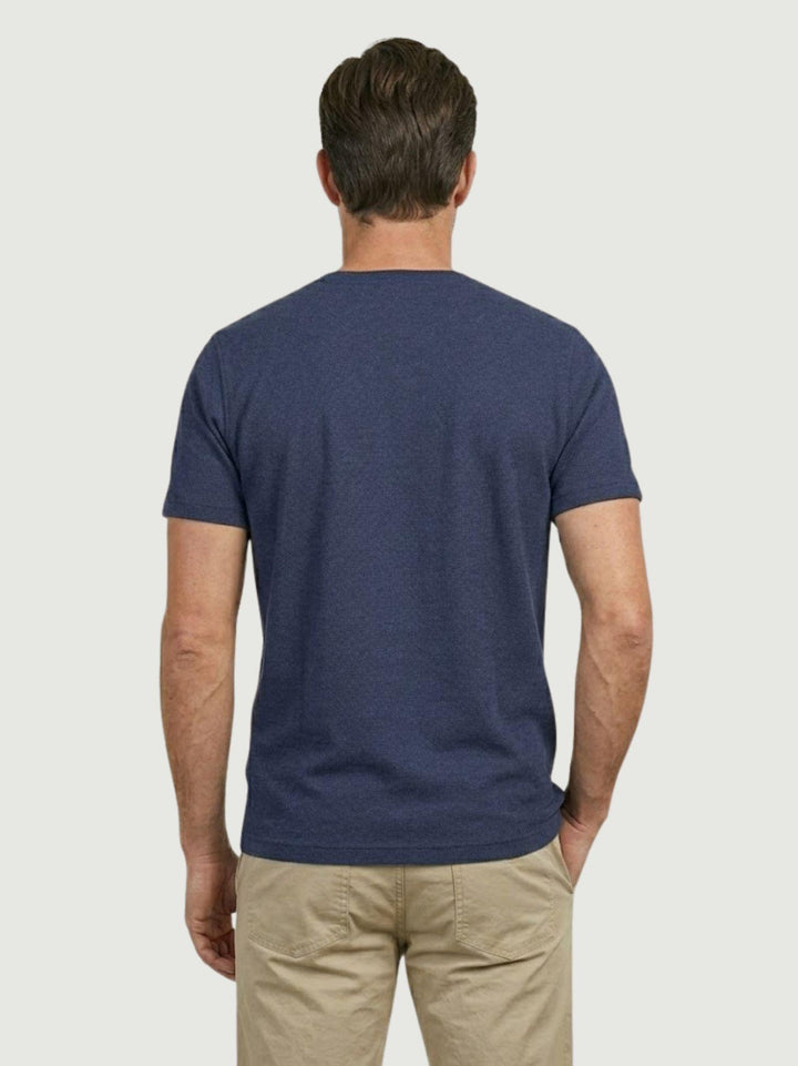 T-shirt piquet in cotone blu cobalto 5800426 208 ANDREA MORANDO 