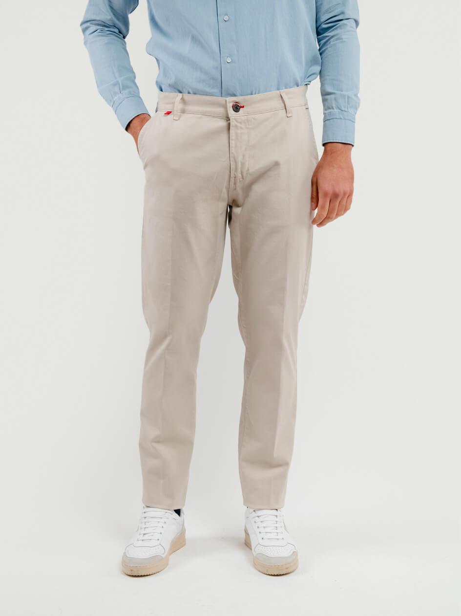 PANTALONE IN COTONE BEIGE 7657TO BEIGE ANDREA MORANDO 