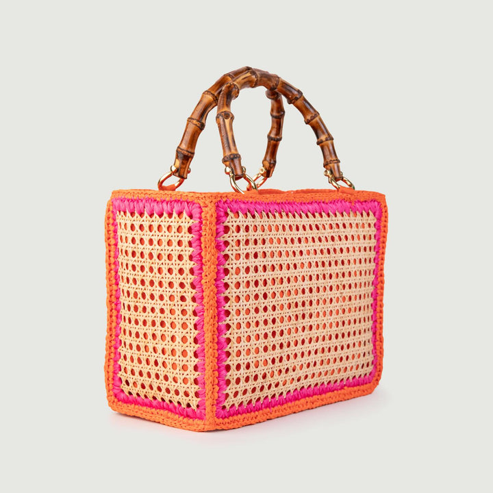 SHOPPER in RAFIA NATURALE FUCSIA 4768 FUCSIA CATERINA BERTINI 