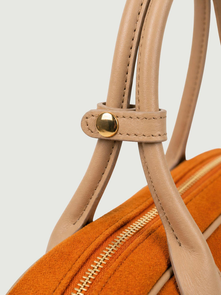 Borsa a spalla Doxie in pelle scamosciata arancio DOXIE ARANCIO BIMOR 