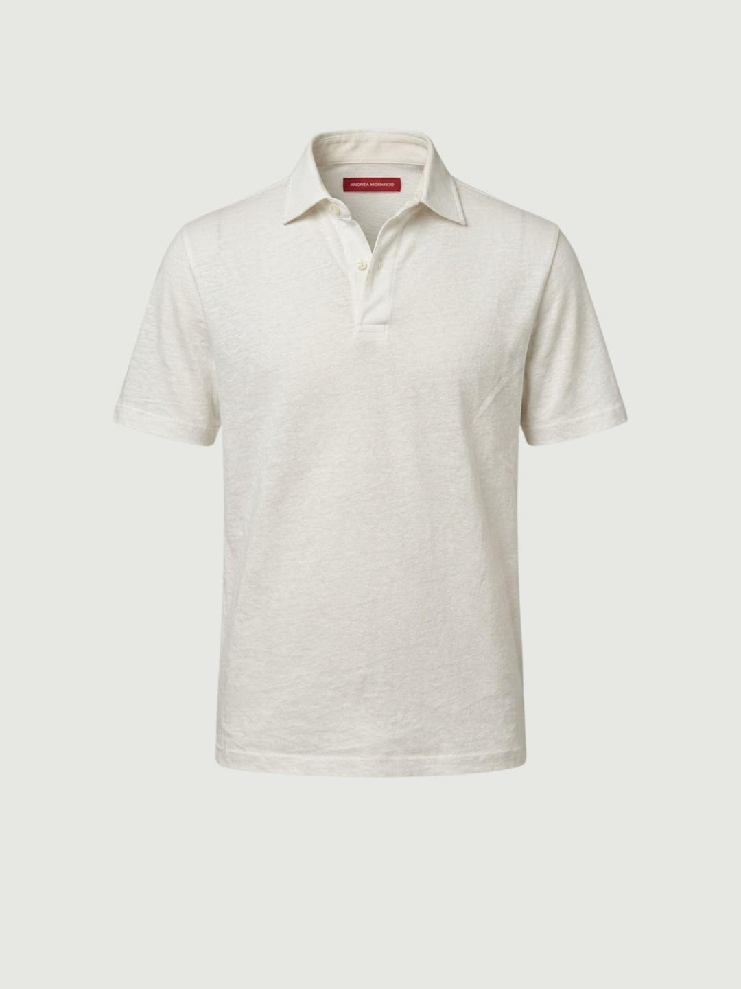 Polo in jersey lino cotone bianca BU26S08POJERSEYLINCOT 101 ANDREA MORANDO 