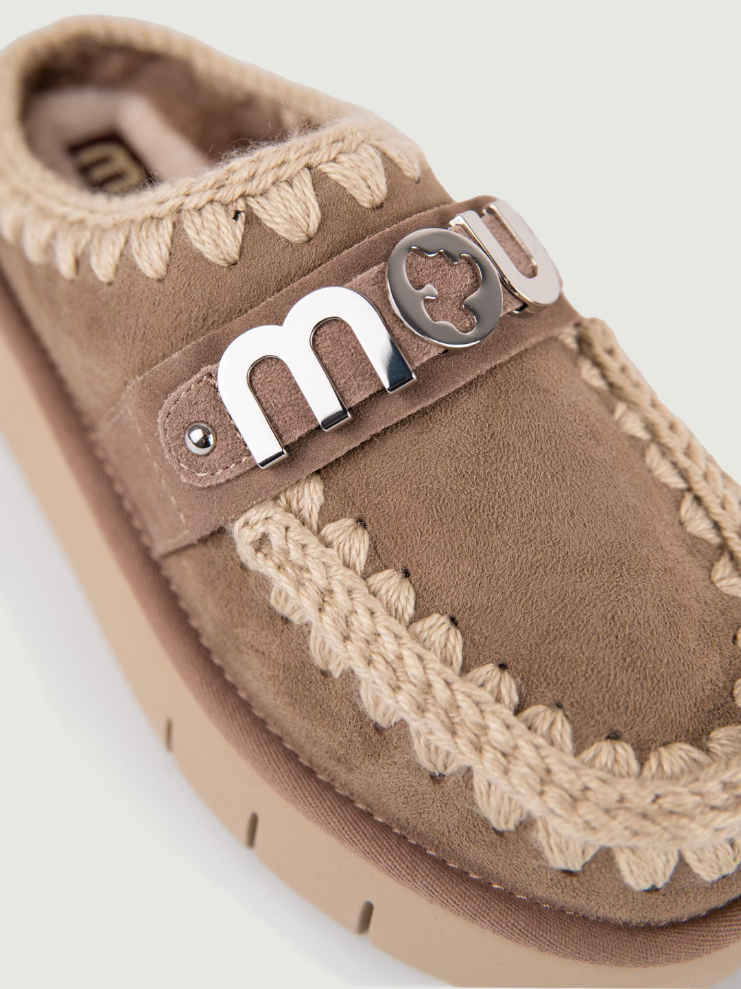 Bounce Clog Mou elephant grey con logo in metallo FW531001A ELGRY MOU 