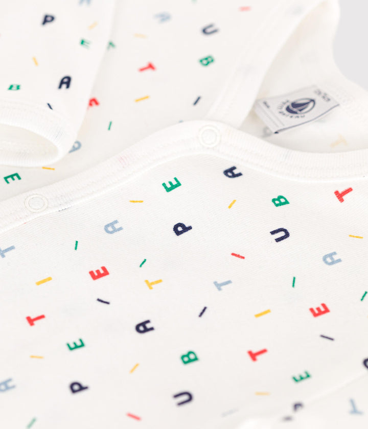 Tutina fantasia lettere senza piedini A0BUP 01 PETIT BATEAU 
