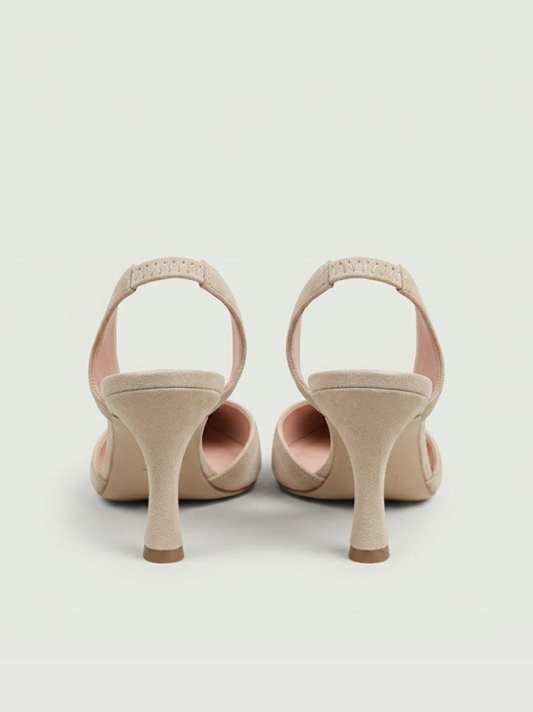 Décolleté slingback in pelle scamosciata beige S260 PEACH ANDREA MORANDO 