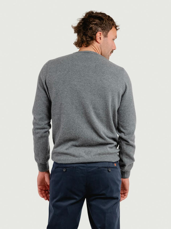 MAGLIA GIROCOLLO 100% CASHMERE GRIGIO U0125 GRIGIO MEDIO ANDREA MORANDO 