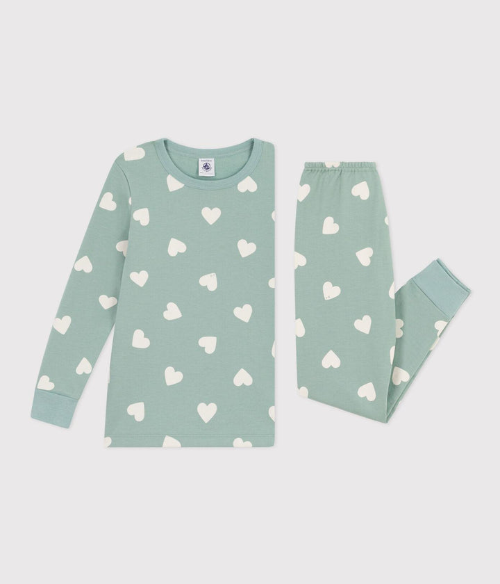 PIGIAMA A CUORI IN TESSUTO FELPATO A083I 01 PETIT BATEAU 
