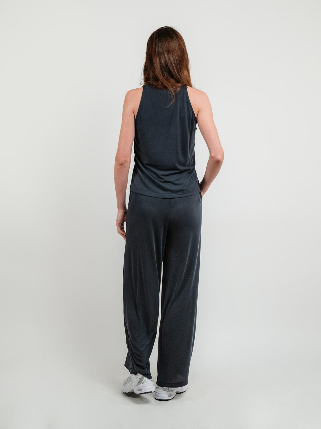 Pantaloni a palazzo nero 525LIXX517 NERO ANDREA MORANDO 