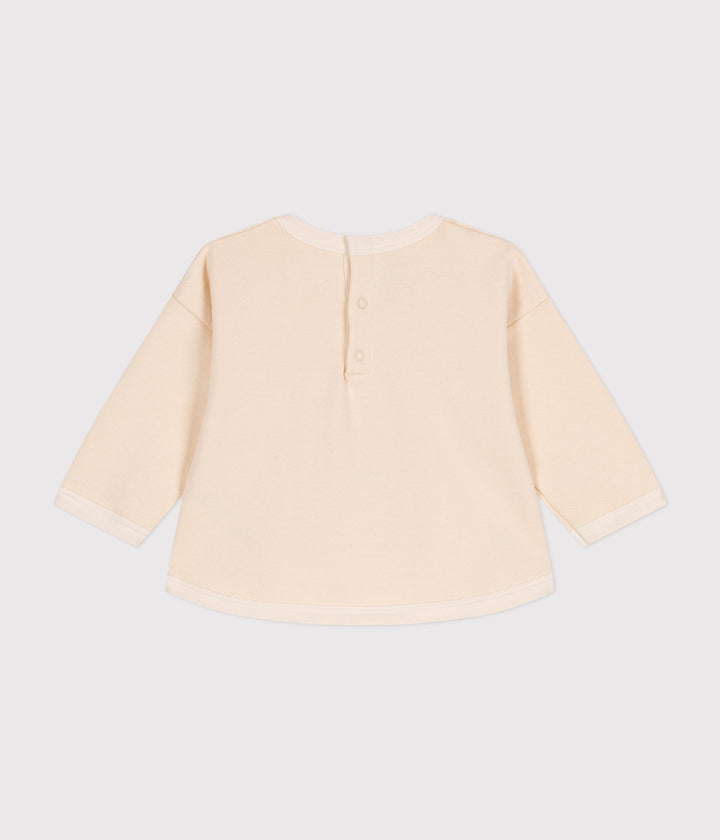 Maglia con stampa barchetta in tessuto felpato A0BMA 02 PETIT BATEAU 